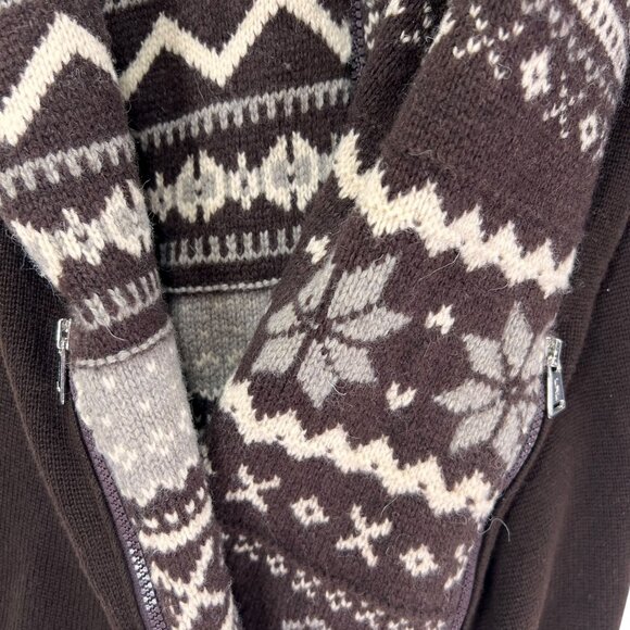 Lauren Ralph Lauren Cardigan Sweater Jacket Nordic Full Zip Pockets Wool Blend - Picture 11 of 14